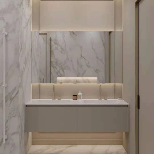Toilet Cabinet Bathroom Double Sink Bathroom Furniture Mirrored Cabinets Modern