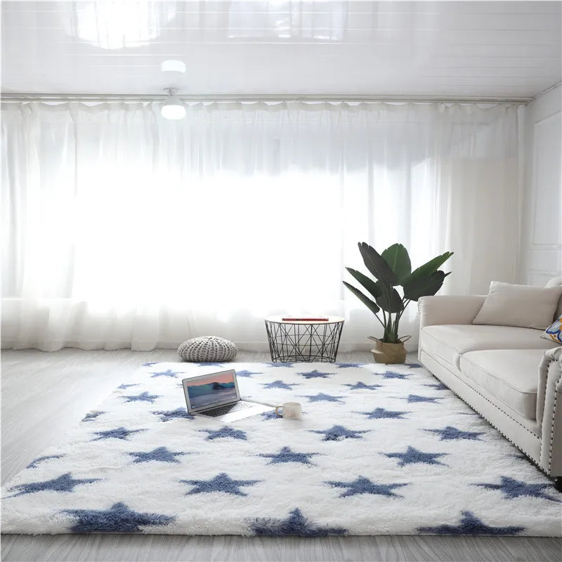Soft Indoor Large Modern Area Rugs Shaggy Patterned Fluffy Carpets Suitable for Living Room and Bedroom