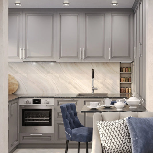 American Standard Framed Light Grey Shaker Modern Solid Wood Kitchen Cabinets