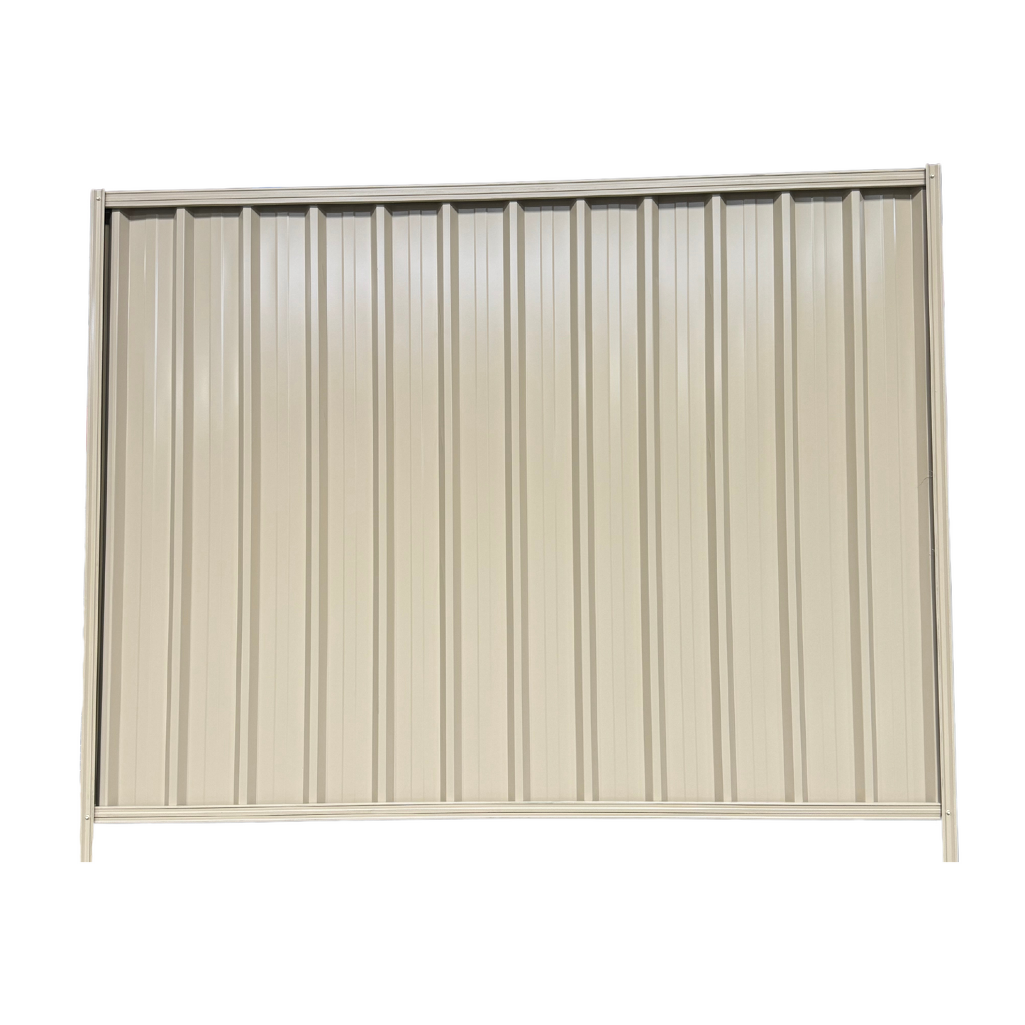 Steel Fence Infill Sheet 2400 x 1800mm (Cream with Cream Border)