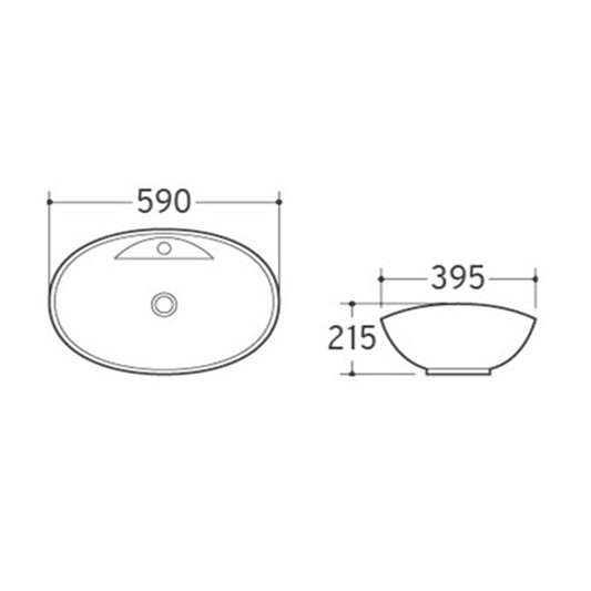 Toilet Ceramic Countertop Boat Cabinet Basin HY-3008A