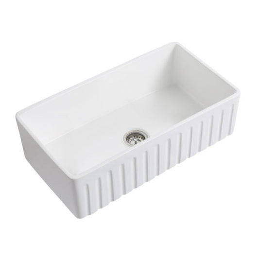 Porcelain single white bowl kitchen sink KS06-840
