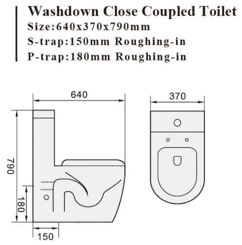 Watermark Bathroom Two-piece Toilet 6010