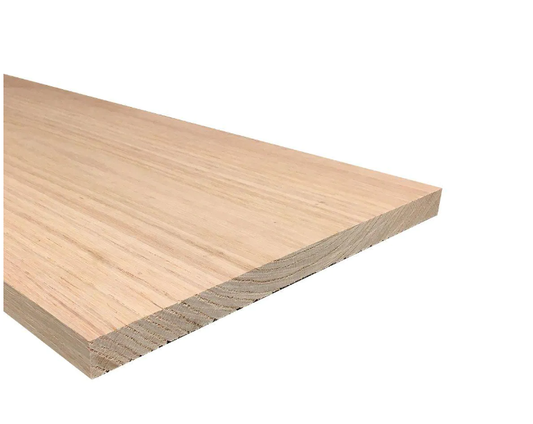 硬木 1 英吋 x 12 英吋 x 隨機長度 S4S 橡木板