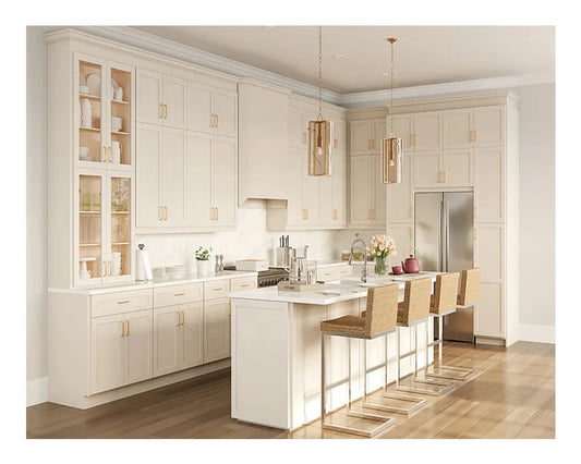 美式廚房設計居家家具噴漆組合廚櫃