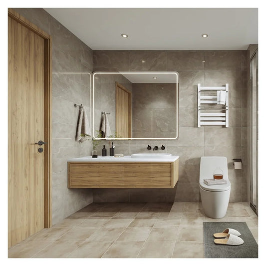 義大利衛生間家具現代 60 吋浴室梳妝台套裝，帶水槽抽屜和鏡子
