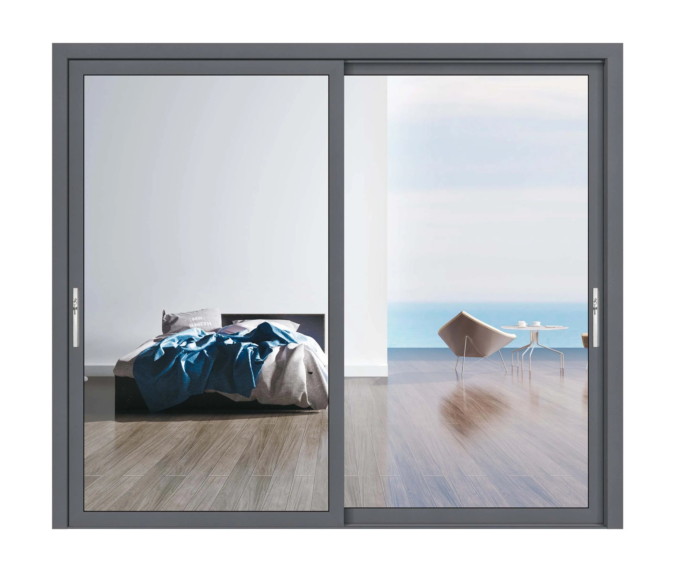 Top Quality Villa House Thermal Break Aluminium  Glass Doors Casement with Screen Doors
