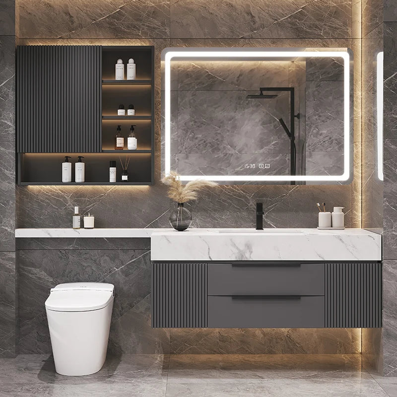 Walnut Bathroom Saudi Arabia Maple White Bath Vanity Makeup Dressing Luxury Style curved bathroom cabinet
