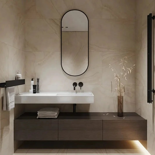 智慧型 PVC 背光鏡子浴室梳妝櫃單元雙 72 雙水槽