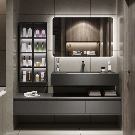 澳洲標準 60 吋單水槽浴室配有超值鏡子家具梳妝台
