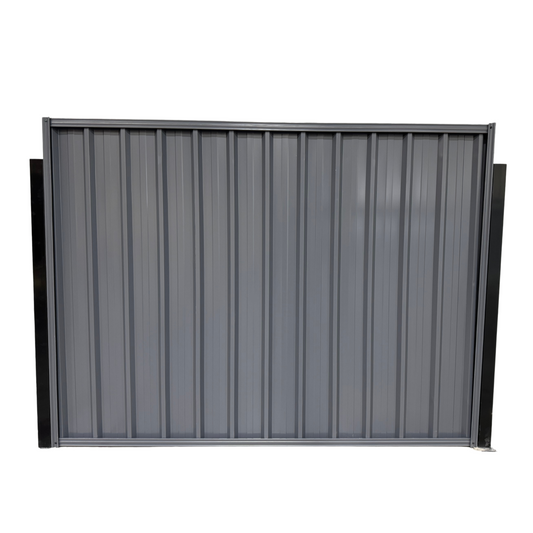 Steel Fence Infill Sheet 2400 x 1800mm (Grey with Grey Border)