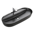 Load image into Gallery viewer, Bathroom Ceramic Black Oval Art Basin HY-8058MB
