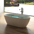 Load image into Gallery viewer, Bathroom Oval White Stone Resin Bathtub BS-8612

