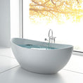 Load image into Gallery viewer, Bathroom Freestanding White Stone Resin Bathtub BS-8633A
