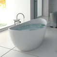 Load image into Gallery viewer, Bathroom Freestanding White Stone Resin Bathtub BS-8633A
