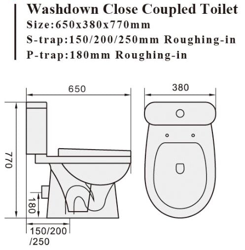 Watermark Bathroom Cheap Price Two-piece Toilet 8004